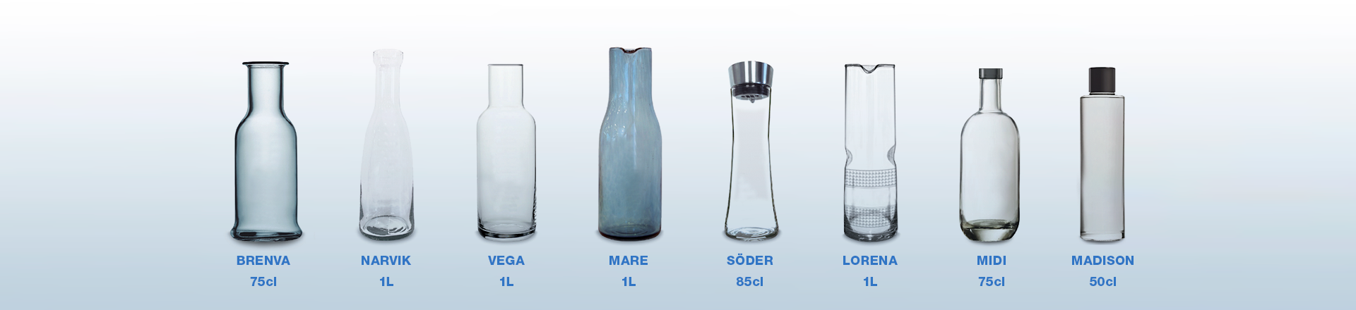 Botellas de cristal - Dispensador de agua